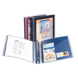 Avery Flexi-View 3 Ring Binders, 1 Inch Round Rings, Assorted Colors (Black, Burgundy, Navy Blue), Pack of 12 Binders (17688)