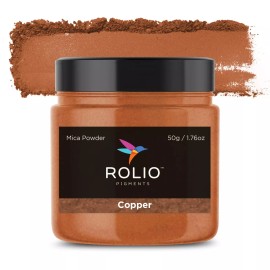 ROLIO Mica Powder Copper 50g - For Epoxy Resin, Candle, Cosmetic Making