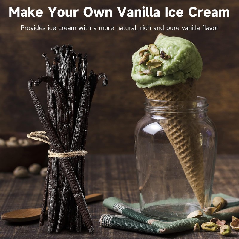 SPICEEL Madagascar Vanilla Beans Grade A Vanilla Pods for Making