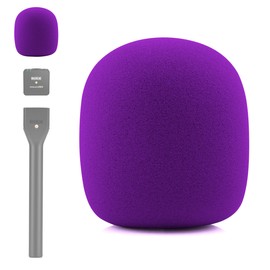 LEFXMOPHY Interview GO Foam for Rode Wireless Go Transmitter Handheld Adaptor Windscreen Replacement Purple Pop filter Microphone Cover Wind Screen