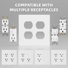 MLLIZH 2-Gang Screwless Duplex Wall Plate, 4.73" x 4.73" Standard