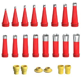 22 Pieces Caulking Nozzle Tool Kit, Universal Integrated Rubber Stainless Steel Caulk Nozzle Applicator with Connection Base