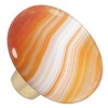 Rockcloud Natural Orange Stripes Agate Stone Knob Drawer with Screws,