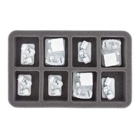 Feldherr HS035BF02BO Schaumstoffeinlage kompatibel mit 8 Fächern für Flames of War - Large Bases