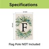 wyooxoo Monogram Letter F Floral Garden Flag 12x18 Inch Double