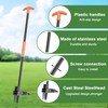 ZHENHAN Weed Puller Tool,43" Iron Stand-Up - No Bend Push-Pull