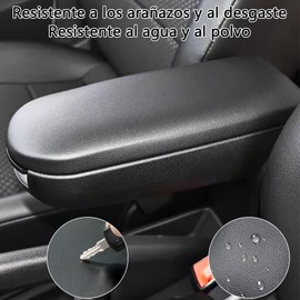 Reposabrazos de Tapa de Consola Central,Cubierta de la caja del Apoyabrazos del coche,Funda Reposabrazos,Cuero Artificial,Compatible para Volkswagen/Golf 4/MK4/Passat B5/POLO/Jetta/98-05 BORA (Negro)