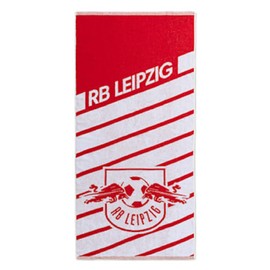 RB Leipzig Bath Towel - Stripe - Red/White Stripes 70 x 140 cm Bath Towel RBL - Plus Bookmark We Love Football