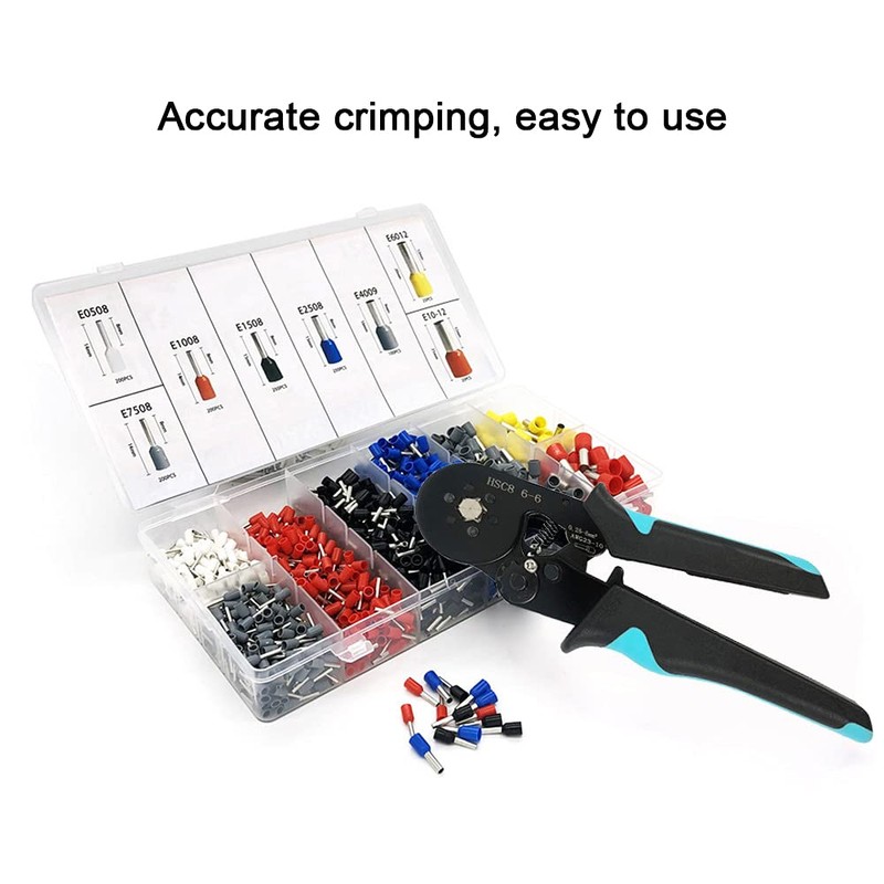Wire Crimping Tool, 6-6 Tube Terminal Crimping Plier, Wire Ferrule