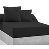 Fitted Sheet 100% Cotton 57 Thread Count Black 80 x