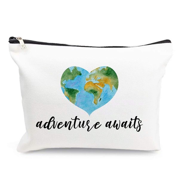 Bolsas de maquillaje divertidas de algodón con cremallera, bolsa de