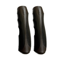 OGK Giken AG-021 Vintage Style Grip Long Size, Dark Brown/Black