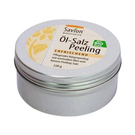 Savion Pflegendes Öl-Salz-Peeling mit Zitrusnoten | Tiefengereinigte & weiche Haut | Mandel & Jojoba Öl -Vegan - Made in Germany