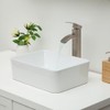Kichae Vessel Sink Rectangular - 16"x12" Modern White Bathroom Sink