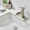 Sanliv Bathroom Faucet Brushed Nickel, Waterfall Bathroom Faucet, One-Handle Single