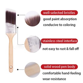 Decorating Paint Brushes, Paintbrush for Professional Use, Suitable for Decorating Walls and Ceilings 2.5"(63.5mm)
