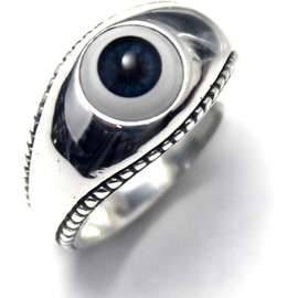 Generic COSUMOSU 925 Sterling Silver Gypsy Eye Ring Adjustable for men and women