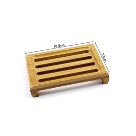Jagowa Bamboo Soap Holder Eco-Friendly Wooden Handmade Soap Box with Drainage Soap Dish Natural Soap Box for Soap Sponge Storage