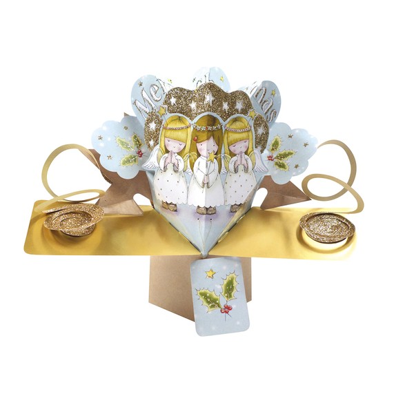 Christmas Angels Pop-Up Greeting Card Second Nature 3D Pop Up Cards