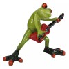 Wild Rock Band Electric Guitarist Green Toad Frog Rocking It