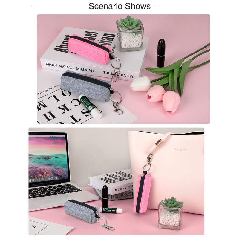 Meiiy Chapstick Holder Lip Balm Sleeve Pouch Lipstick Holder Bag