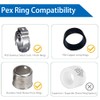 Hooshing 5/8" Pex Fitting 4 Ways Crimp Brass Pipe Fittings