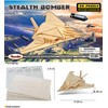 Puzzled 3D Puzzle Stealth Bomber Wood Craft Construction Model Kit,