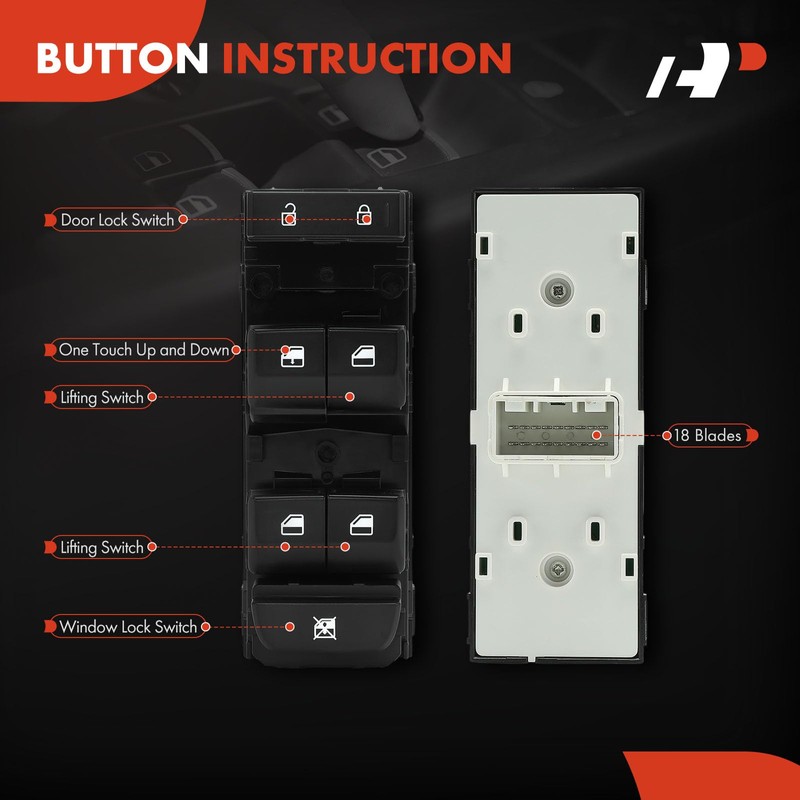 A-Premium Master Power Window Switch Compatible with Kia Forte 2019