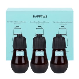 HAPPTWS 3-Pack Essential Oil Kit - Diffuser Oil Use to HAPPTWS Waterless Diffuser Almond Flower Lavender Blend Essential Oil