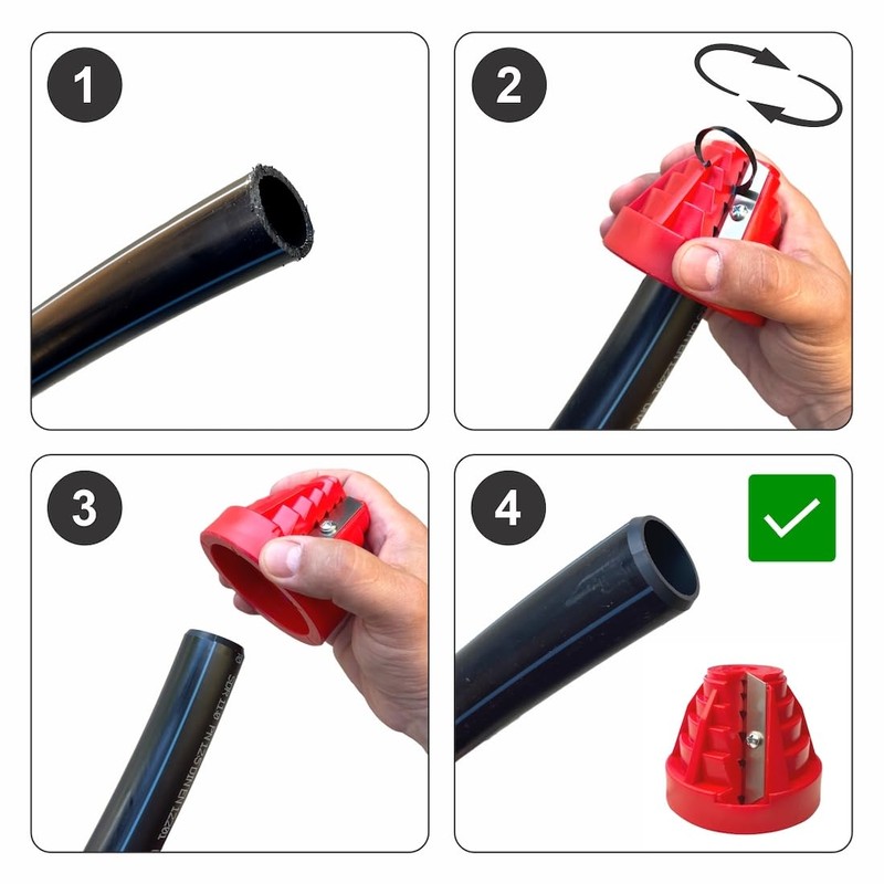 SmartProduct Plastic Pipe Chamfer Tool - Pipe Deburring Tool for