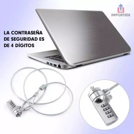 Importeek 3pz Candado Cable Seguridad Computadora Pc Laptop Portatil