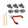 Mikinona Hair Extension Pliers Kit Ponytail Maker Micro Rings and