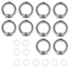 GIVIHGETI Pack of 10 Ring Nuts M10, 304 Stainless Steel