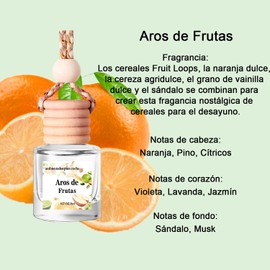 Ambientador de coche colgante, difusor de aceites esenciales para coche, ambientador de coche duradero, ambientador de coche para mujeres (2 x anillos de fruta)