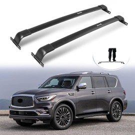 SNIXWOO Upgraded 220LBS Roof Racks Cross Bars for Infiniti QX56 QX80 2010-2024, All Aluminum Alloy Cross Rails for Ski Snowboard Kayak Canoe Cargo Accessories