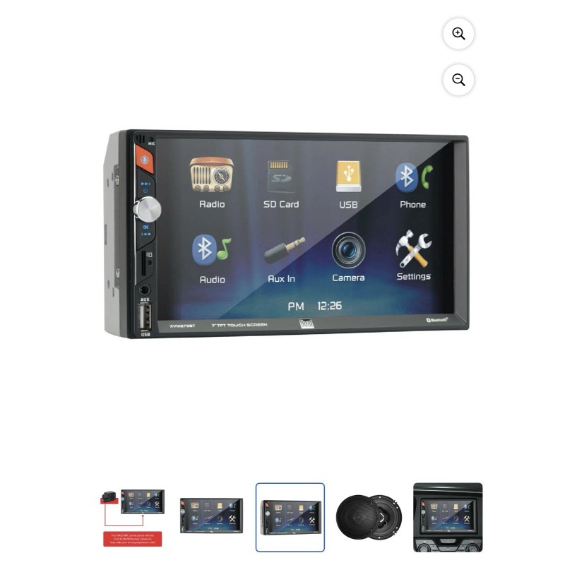 Dual Electronics XVM279SPK2 7 inch Car Stereo Bundle with 6.5"