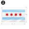 ASUNO Chicago Flag 3 × 5 Feet Polyester Banner with