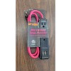 ProGlo Power Strip Surge Protector 3 AC Outlets and 2
