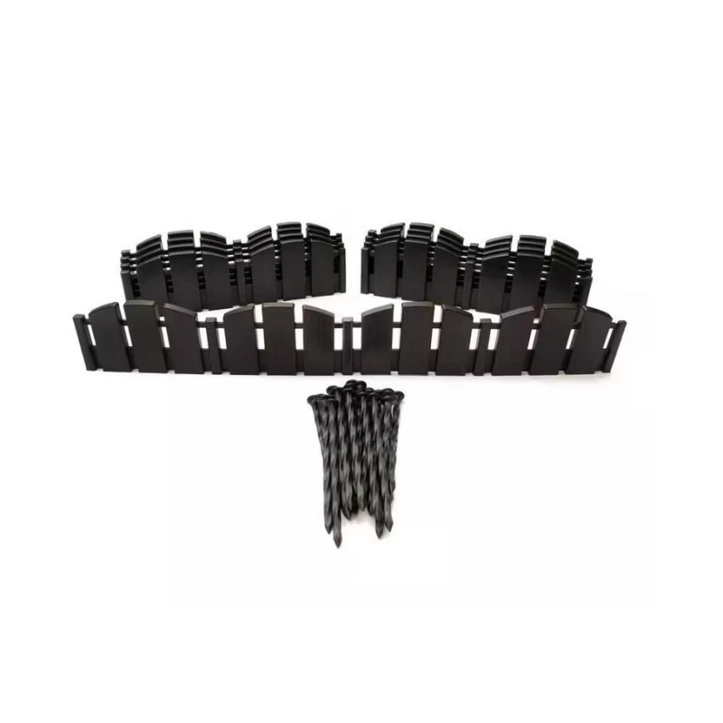 ProFlex Landscape Edging Kit 15' Flexible Decorative Adirondack Plastic Black