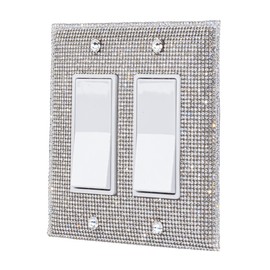 Bling Rhinestone Wall Plate Cover (Quad Rocker)