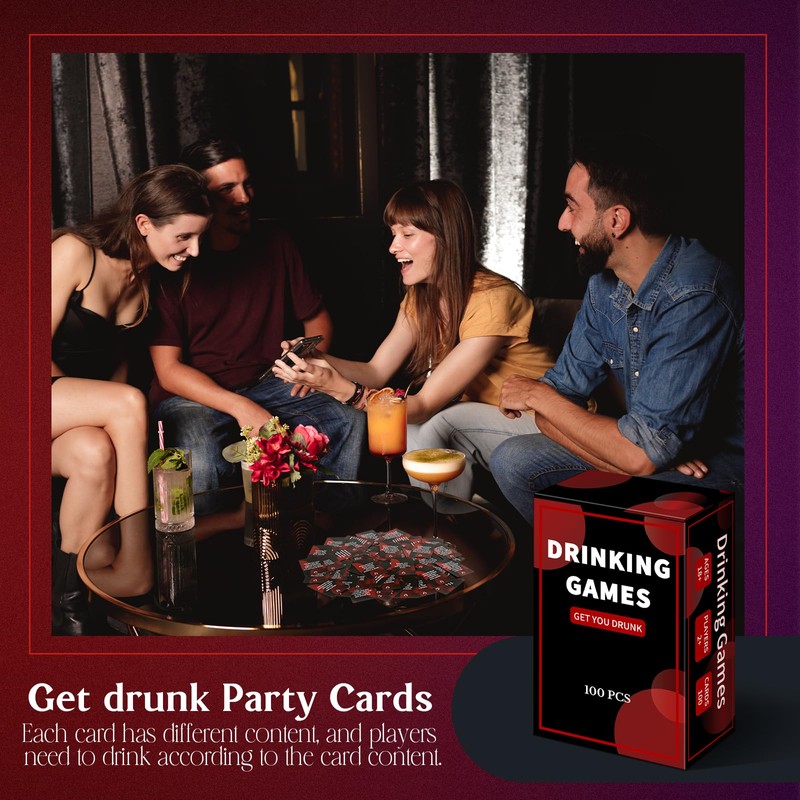 Poen Drinking Games with 1 Box of Cards Fun Party