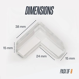 Table Corner Protectors for Kids - Pack of 8 Baby Proofing Edge Protector - Furniture Corner Protectors Baby - Baby Safety Corner Protectors - Safety Edge & Corner Guards Plastic Corner Protectors