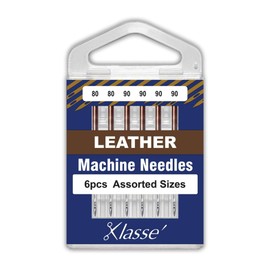 Klasse Leather Needles, Assorted 80 and 90, 1 Pack, 6pcs, AA5104.991