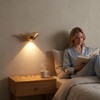 Gold Bird‑Shaped Wireless Motion Sensor LED Wall Night Light For