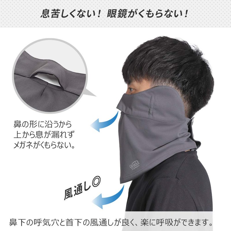 [White Beauty] Face Cover B Type UV Protection, charcoal gray