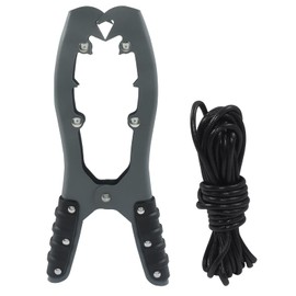 AKVIBG Kayak Anchor Grip, Kayak Fishing Accessories Brush Gripper with 16ft Paracord, Rubber Grips Self Locking Tension Jaw, for Fishing Boating Camping, Grey