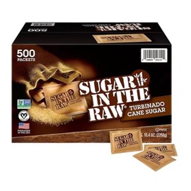 Organic Sugar In The Raw Packets Bulk 500 Ct - Organic Raw Sugar 500 Packets, as a gift 200 plastic coffee stirrers +STICKER DR