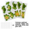 18pcs Green Glitter Dessert Cupcake Pick for Ocean Sea Turtle