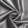 DuShow Satin Fitted Sheet King Dark Grey,Silky Deep Pocket Satin