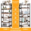 HCHQHS Adjustable 6 Tier Open Bookcase, Rustic Farmhouse Book Shelves,